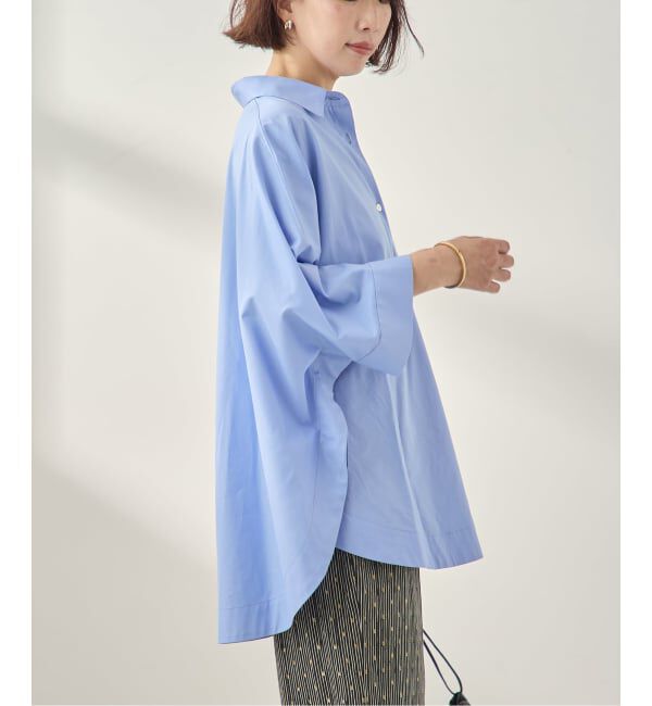 journal standard L'essage「ポプリンストライプ/無地ラウンドシャツ」|シャツ・ブラウス|