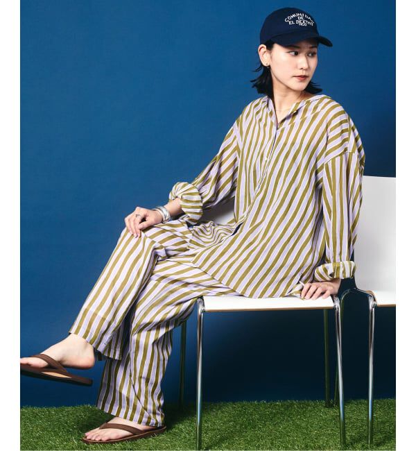 JOURNAL STANDARD「【SARA MALLIKA/サラマリカ】  Cotton Wave Stripe Print Shi」|シャツ・ブラウス|
