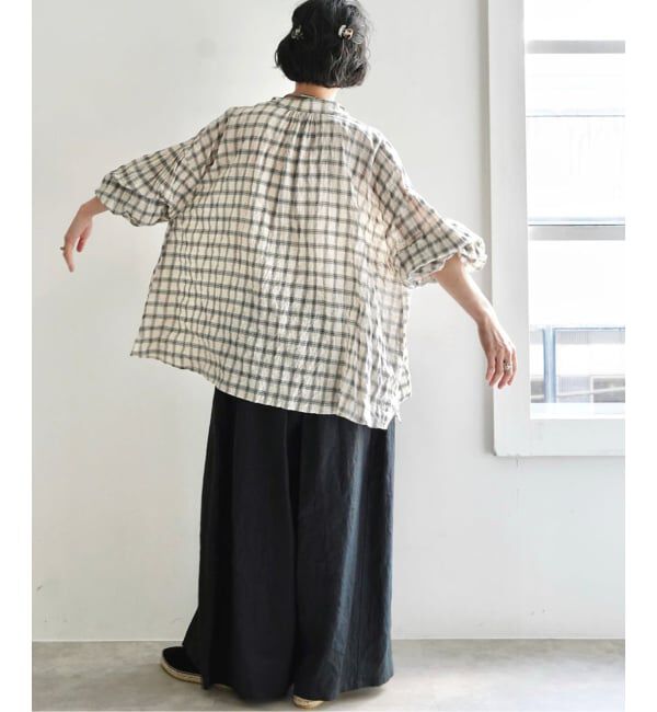 journal standard luxe「レオパリネン タックパンツ」|その他|
