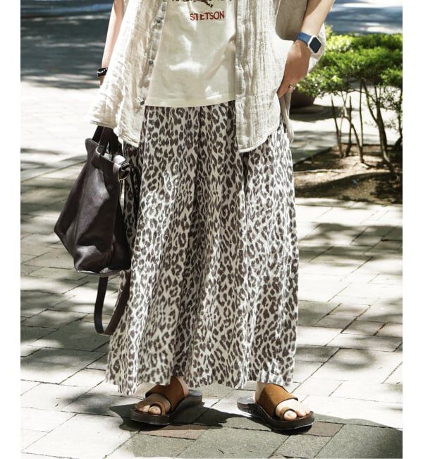 journal standard luxe「レオパリネン タックパンツ」|その他|ブラウン B