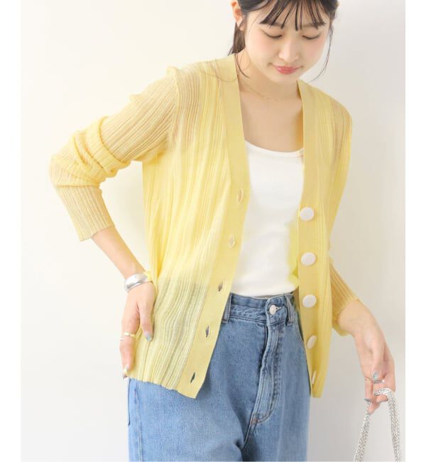 JOURNAL STANDARD relume「【TORRAZZO DONNA/トラッゾドンナ】クールタッチVネックニットカーディガン」|カーディガン|イエロー