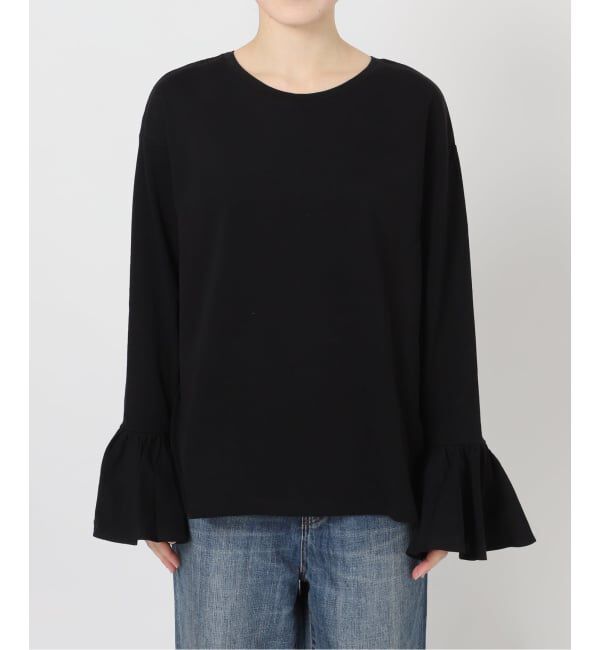 Spick and Span「フリルスリーブクルーネックTEE」|Tシャツ・カットソー|