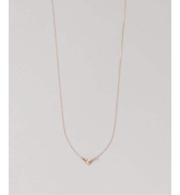 Lilas by Spick&Span「テクスチャートライアングルモチーフネックレス K10」|ネックレス|