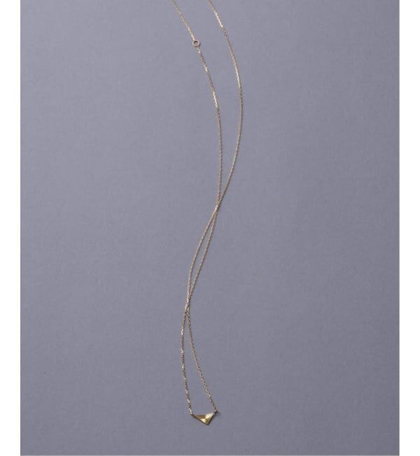 Lilas by Spick&Span「テクスチャートライアングルモチーフネックレス K10」|ネックレス|