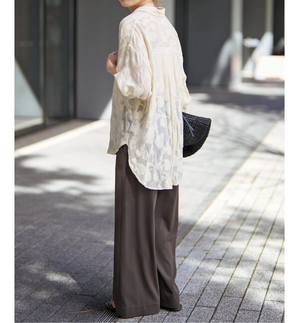 Spick and Span「HYU フラワージャガードシャツ」|シャツ・ブラウス|