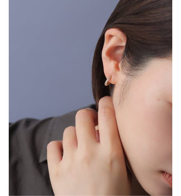 Lilas by Spick&Span「ハーフエタニティーダイヤピアス K18（両耳）」|ピアス|