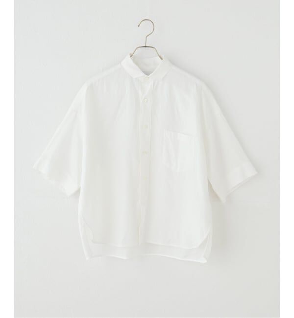 Spick and Span「《WEB限定》TICCA / ティッカ リネン半袖シャツ」|シャツ・ブラウス|ホワイト