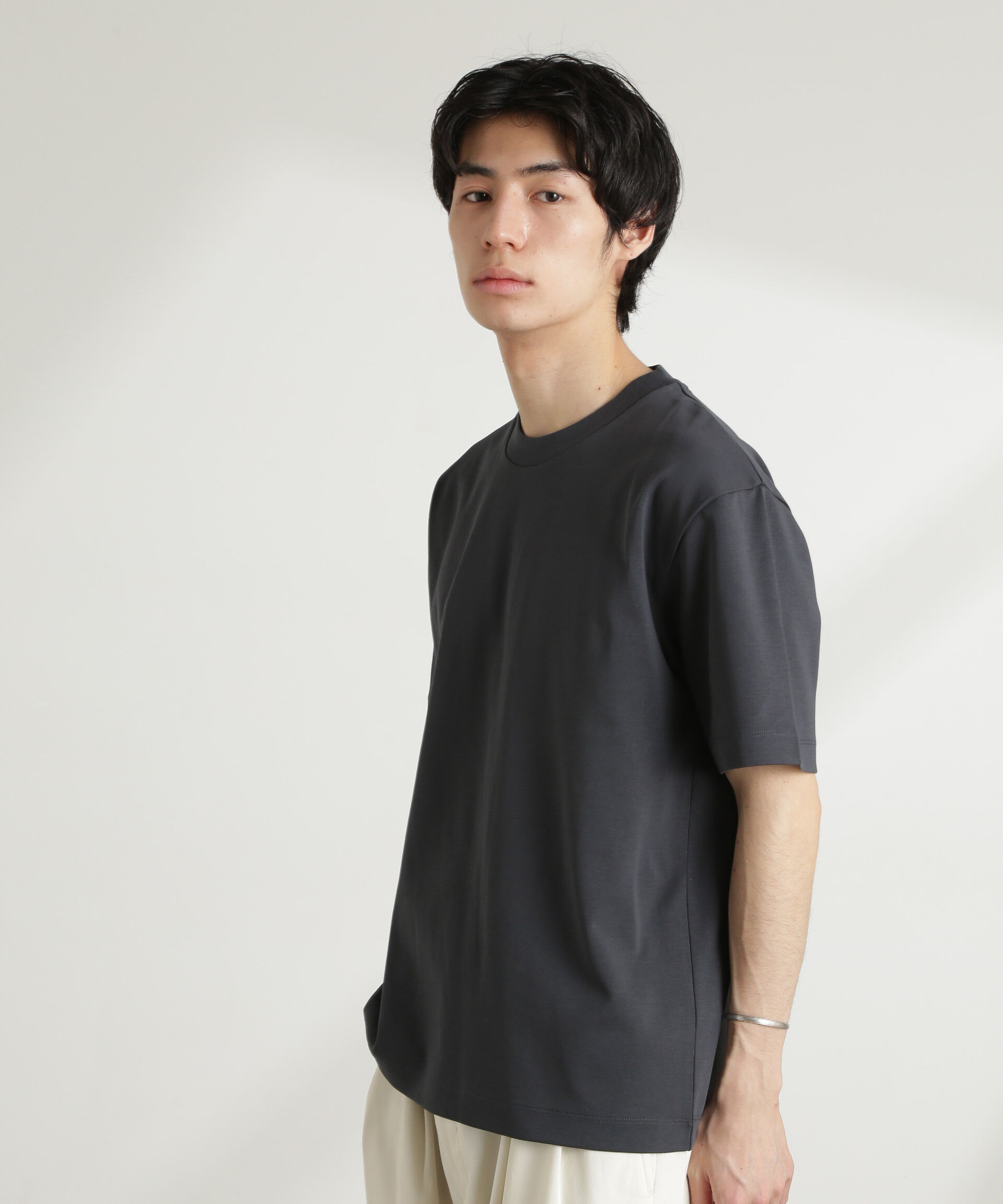 nano･universe「ダブルスムースクルーネックBIGTシャツ 半袖」|Tシャツ・カットソー|