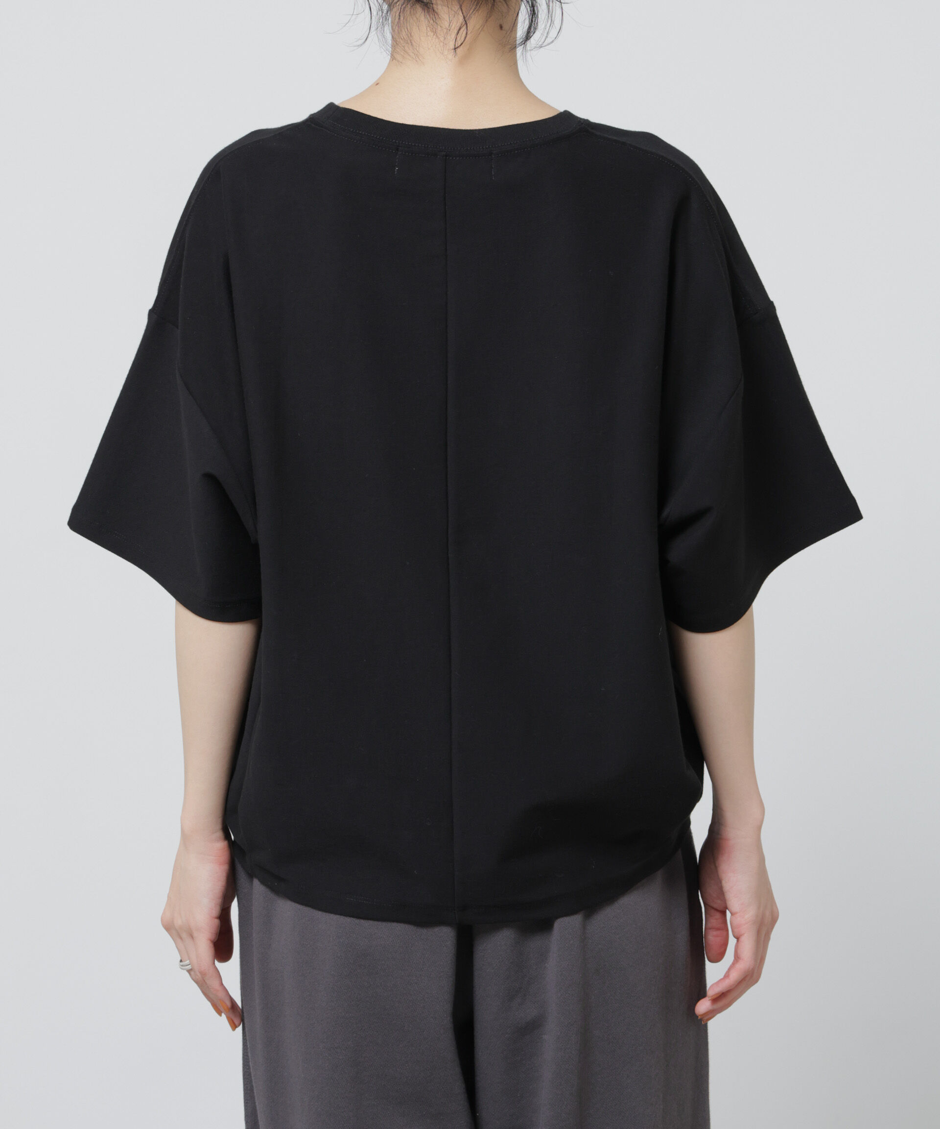 nano･universe「「Meaningful Continuity」coveross(R)ツイル調冷感プレーティング天竺Tシャツ」|Tシャツ・カットソー|