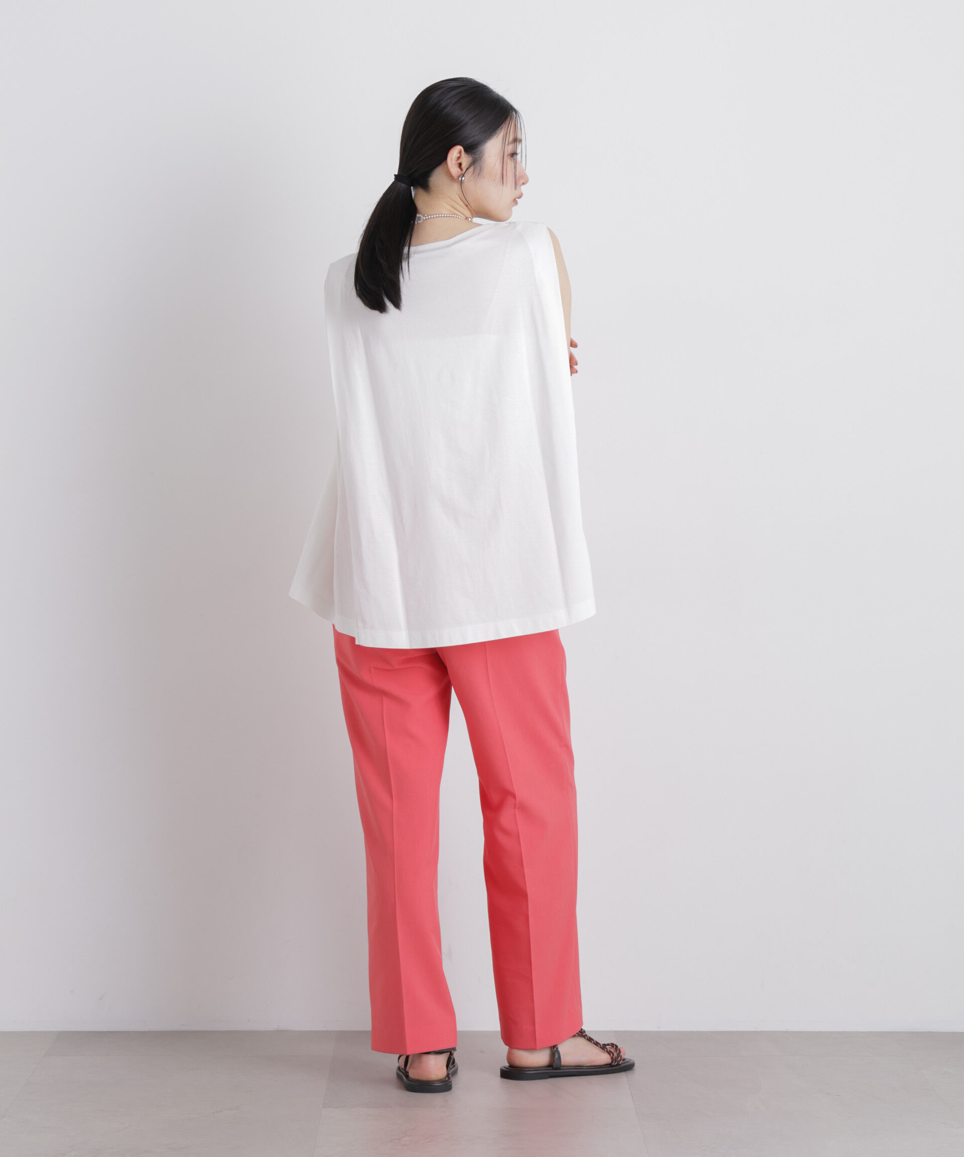 nano･universe「NANOFINE ボックスフレアカットトップス」|Tシャツ・カットソー|