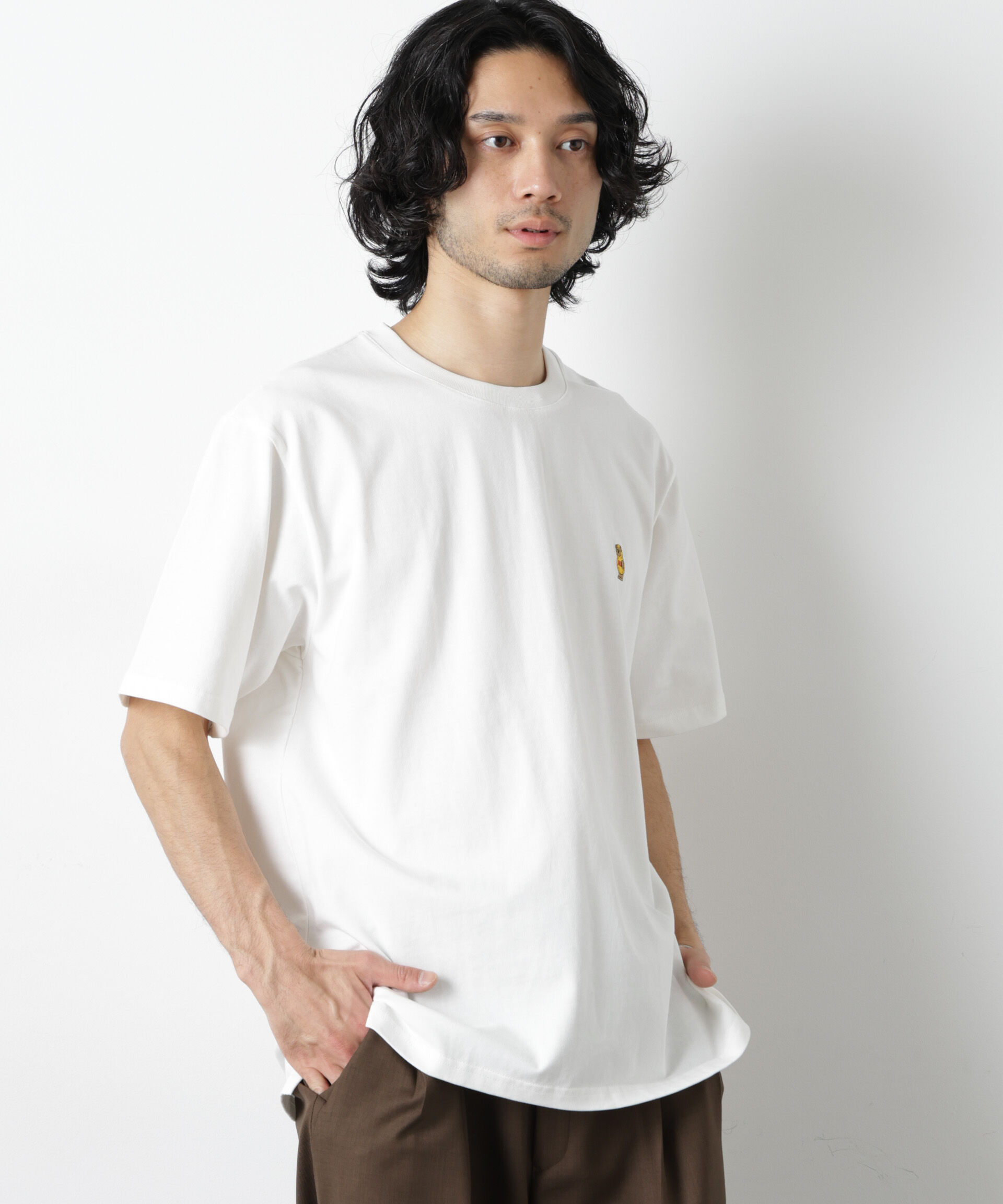 nano･universe「ナノベアTシャツ 半袖(落花生)」|Tシャツ・カットソー|