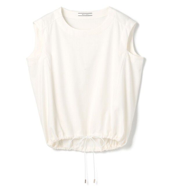 BEIGE,「【洗える】IXIA / コットンノースリーブドロストトップス」|Tシャツ・カットソー|