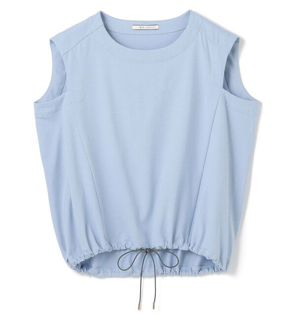 BEIGE,「【洗える】IXIA / コットンノースリーブドロストトップス」|Tシャツ・カットソー|
