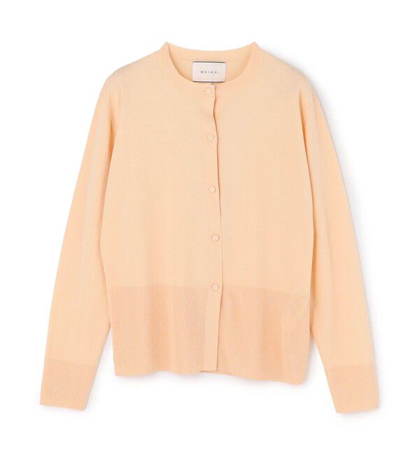 BEIGE,「JULIE / コットンシルク クルーネックカーディガン」|ニット・セーター|