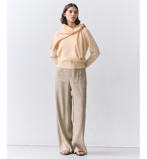BEIGE,「JULIE / コットンシルク クルーネックカーディガン」|ニット・セーター|