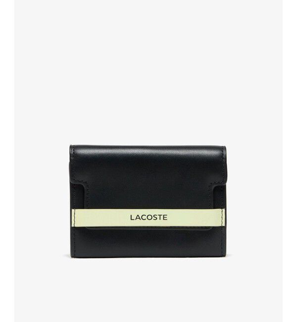 LACOSTE「レザーカードケース」|名刺入れ・カードケース|ブラック