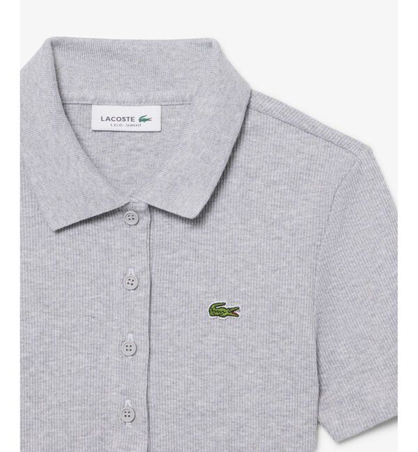LACOSTE「タイトフィットリブニットポロシャツ」|ポロシャツ|