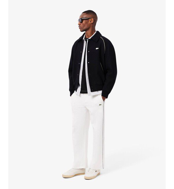 LACOSTE「バッジアクセントウールバーシティジャケット」|ブルゾン・スタジャン|