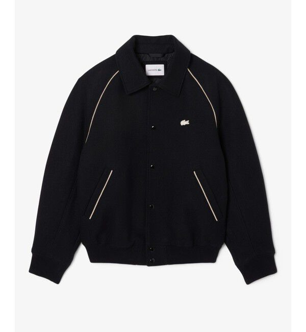 LACOSTE「バッジアクセントウールバーシティジャケット」|ブルゾン・スタジャン|