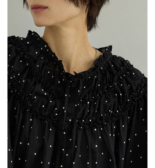 SALON adam et rope'「【crinkle crinkle crinkle】別注ドットコットンブラウス」|シャツ・ブラウス|