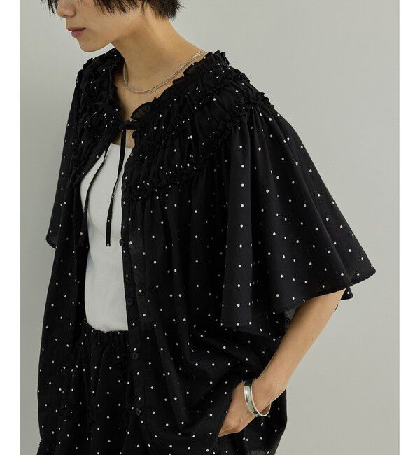 SALON adam et rope'「【crinkle crinkle crinkle】別注ドットコットンブラウス」|シャツ・ブラウス|