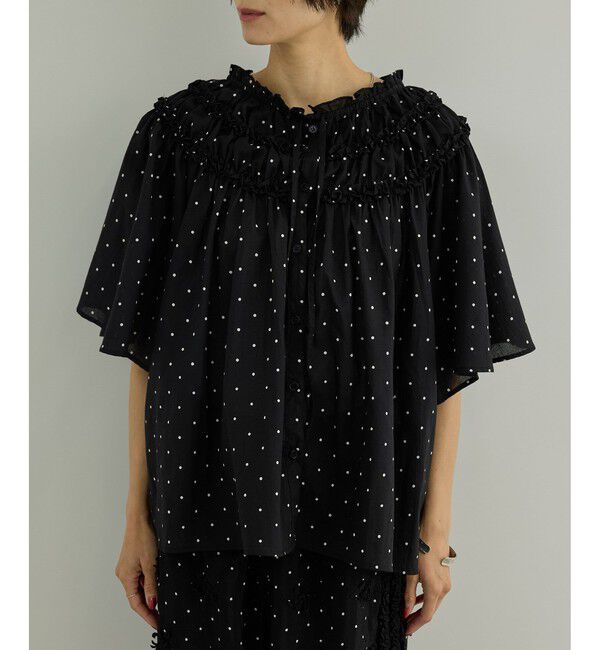 SALON adam et rope'「【crinkle crinkle crinkle】別注ドットコットンブラウス」|シャツ・ブラウス|