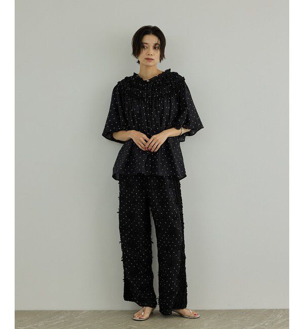 SALON adam et rope'「【crinkle crinkle crinkle】別注ドットコットンブラウス」|シャツ・ブラウス|