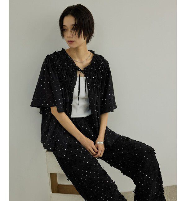 SALON adam et rope'「【crinkle crinkle crinkle】別注ドットコットンブラウス」|シャツ・ブラウス|