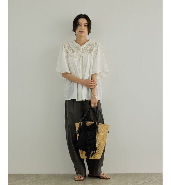 SALON adam et rope'「【crinkle crinkle crinkle】別注コットンブラウス」|シャツ・ブラウス|