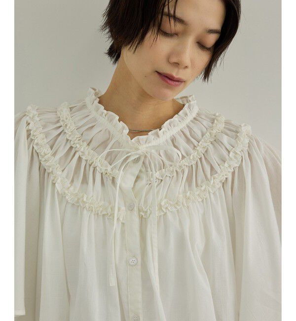 SALON adam et rope'「【crinkle crinkle crinkle】別注コットンブラウス」|シャツ・ブラウス|