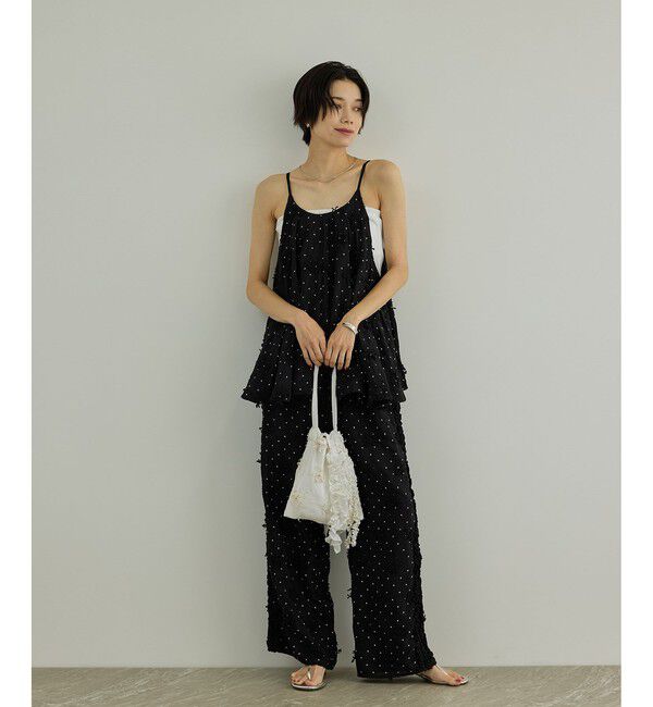 SALON adam et rope'「【crinkle crinkle crinkle】別注3D刺繍フリルトートバッグ」|トートバッグ|