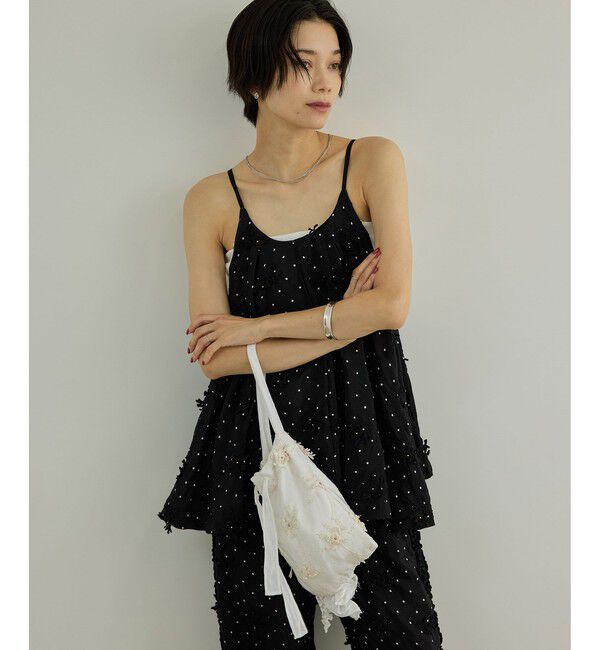 SALON adam et rope'「【crinkle crinkle crinkle】別注3D刺繍フリルトートバッグ」|トートバッグ|