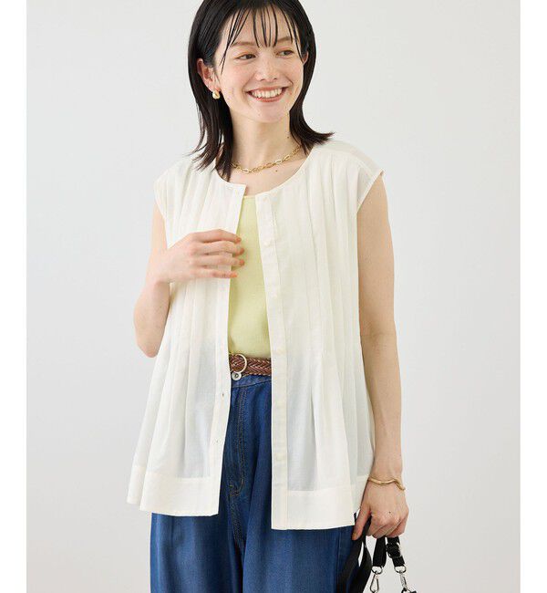 Rope&rsquo;Picnic「【WEB限定カラー】タックデザインシャツ」|シャツ・ブラウス|ホワイト(10)