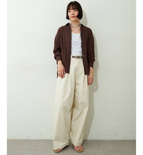  「コットンガーゼシフォンシャツ」|シャツ・ブラウス|
