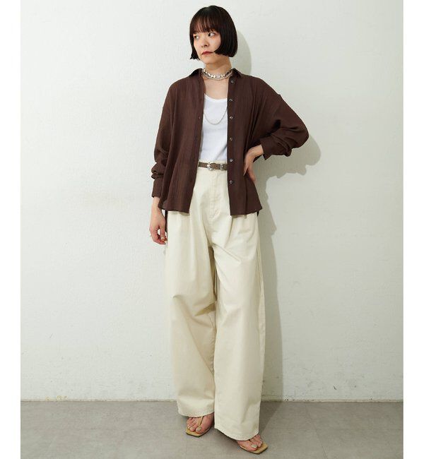  「コットンガーゼシフォンシャツ」|シャツ・ブラウス|
