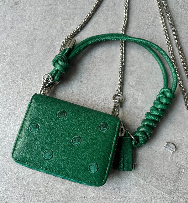  「【WEB限定】ドット刺繍ジャバラチャームウォレットショルダー」|その他|