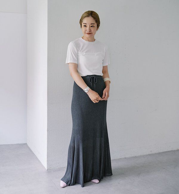  「【LUALY】【接触冷感/吸水速乾】シアープレーンチビTee」|Tシャツ・カットソー|
