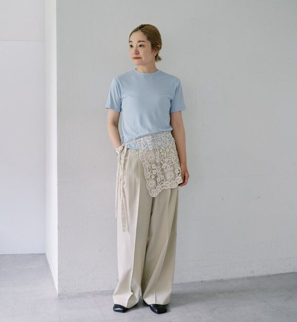  「【LUALY】【接触冷感/吸水速乾】シアープレーンチビTee」|Tシャツ・カットソー|