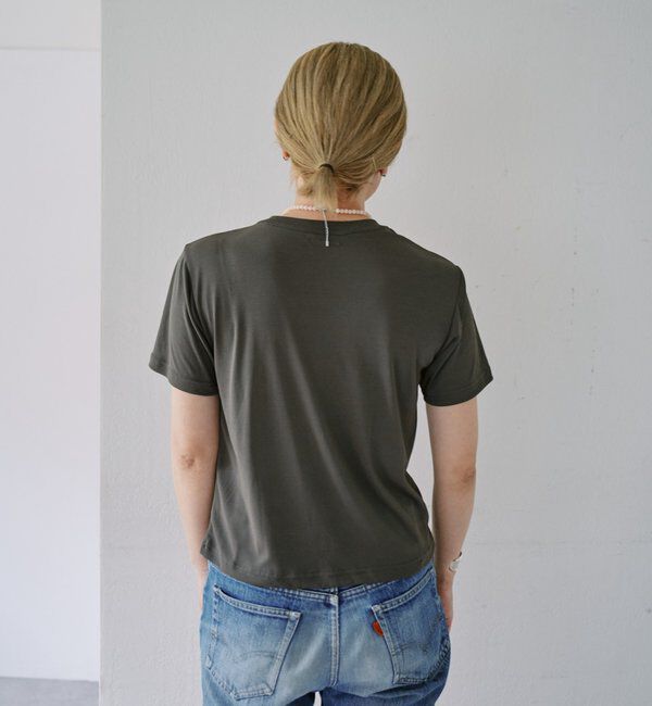  「【LUALY】【接触冷感/吸水速乾】シアープレーンチビTee」|Tシャツ・カットソー|