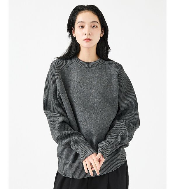 ABAHOUSE「【FORTUNA/フォルトゥナ】ECOTEC-Knit イージーケア ウォッシャ」|ニット・セーター|グレー