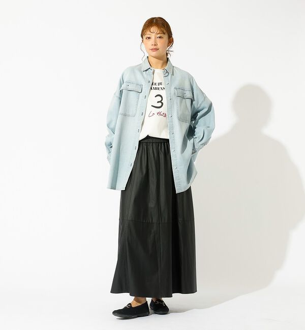 Rouge vif「【Healthy denim / ヘルシーデニム】Almond / デニムシャツ」|シャツ・ブラウス|