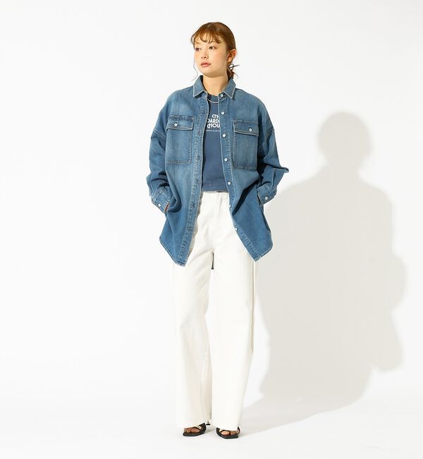 Rouge vif「【Healthy denim / ヘルシーデニム】Almond / デニムシャツ」|シャツ・ブラウス|