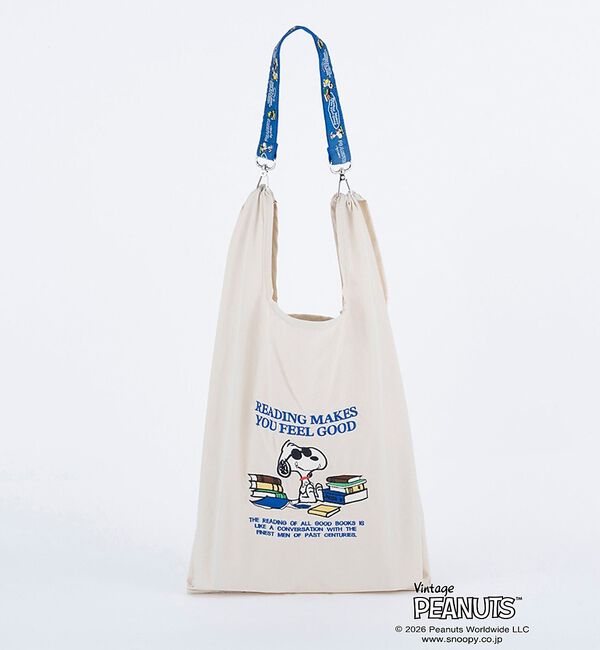 Rouge vif「【PEANUTS/ピーナッツ】ストラップ付ショッパーバッグ/スヌーピー/エコバッ」|エコバッグ|
