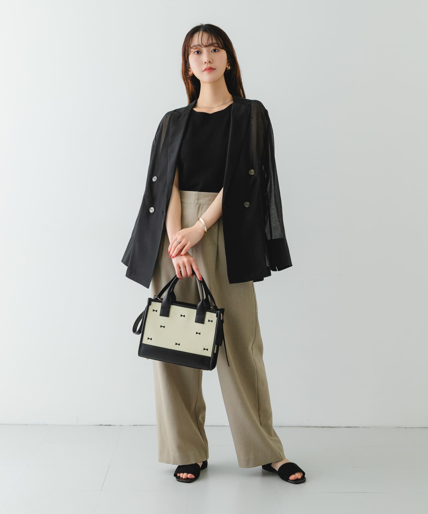 RODE SKO「刺繍スクエアバッグ」|ハンドバッグ|