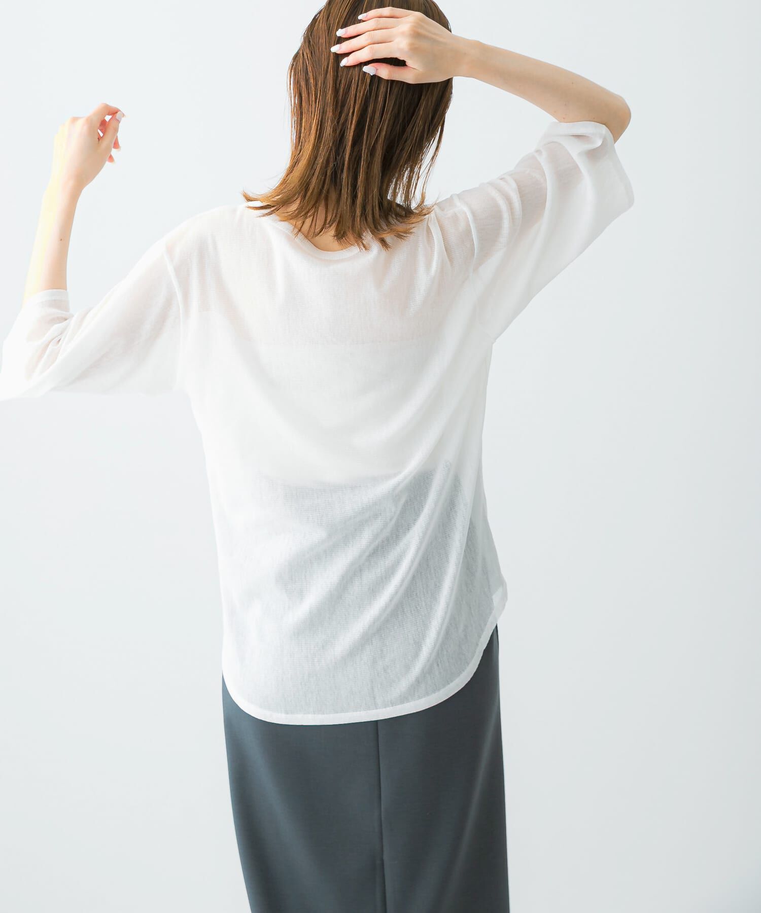 URBAN RESEARCH ROSSO「YENN　COTTON TULLE T-SHIRTS」|Tシャツ・カットソー|