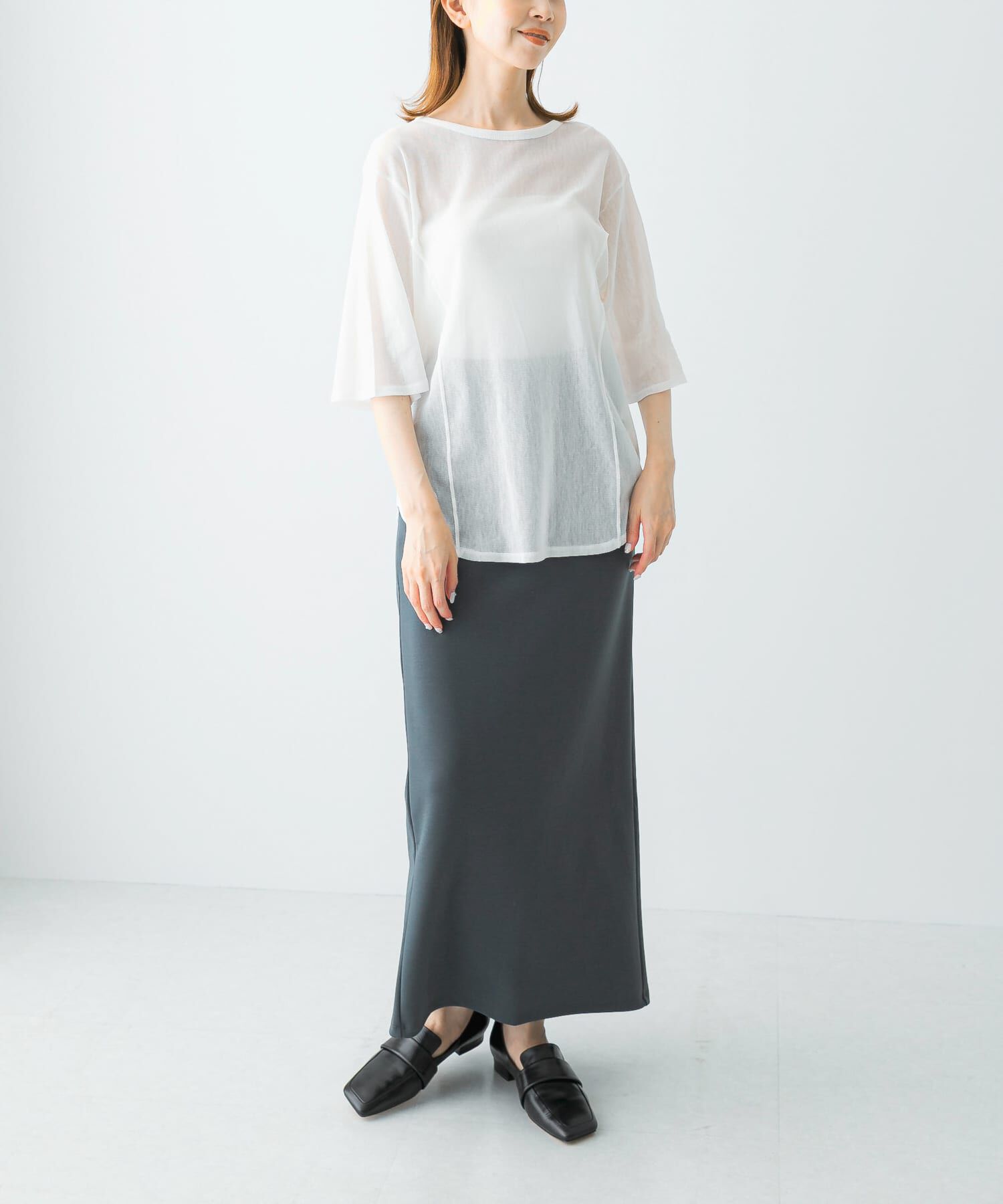 URBAN RESEARCH ROSSO「YENN　COTTON TULLE T-SHIRTS」|Tシャツ・カットソー|