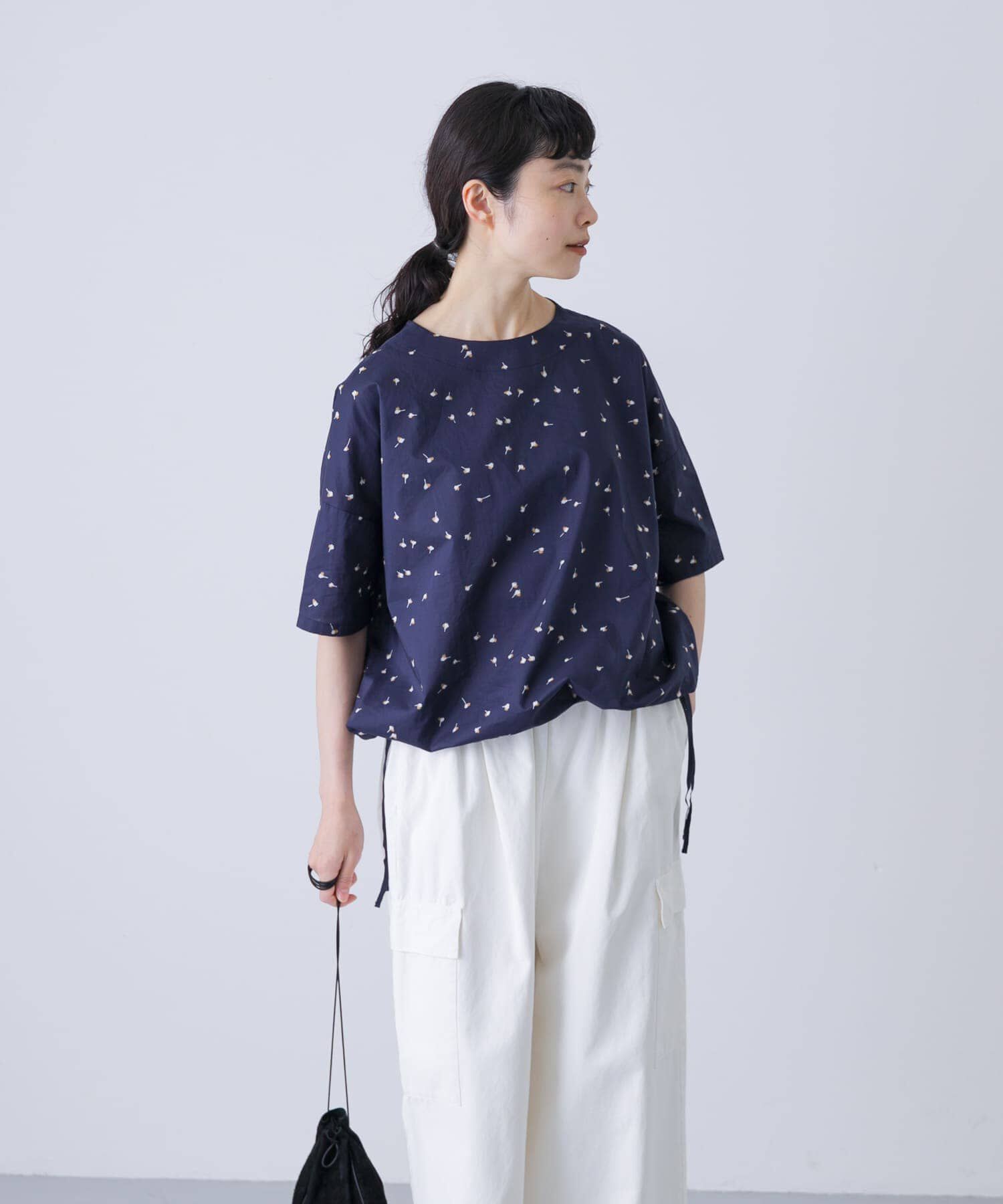 かぐれ「小花ドロストプルオーバー」|シャツ・ブラウス|