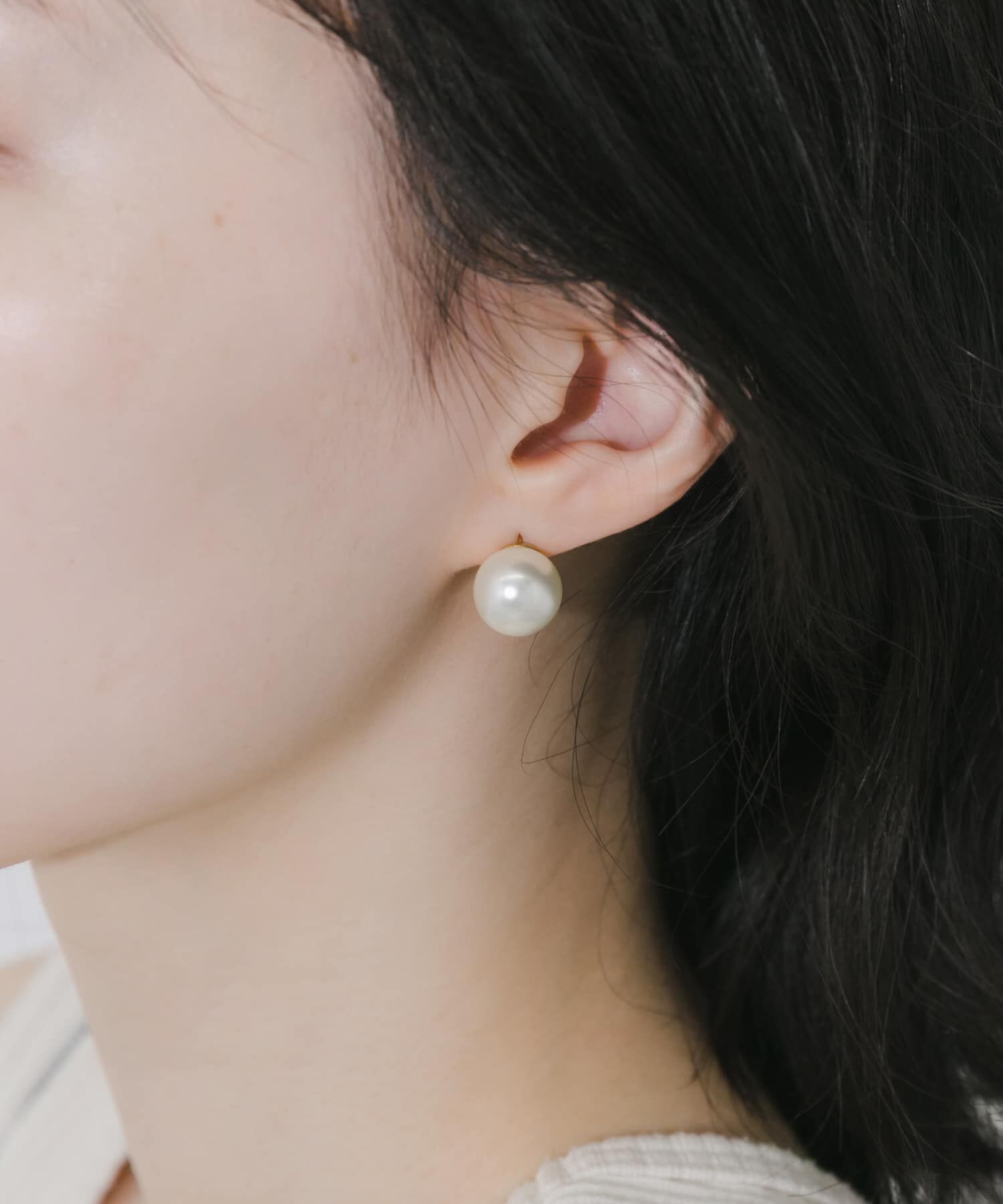 SMELLY「ステンレスパールピアス」|ピアス|