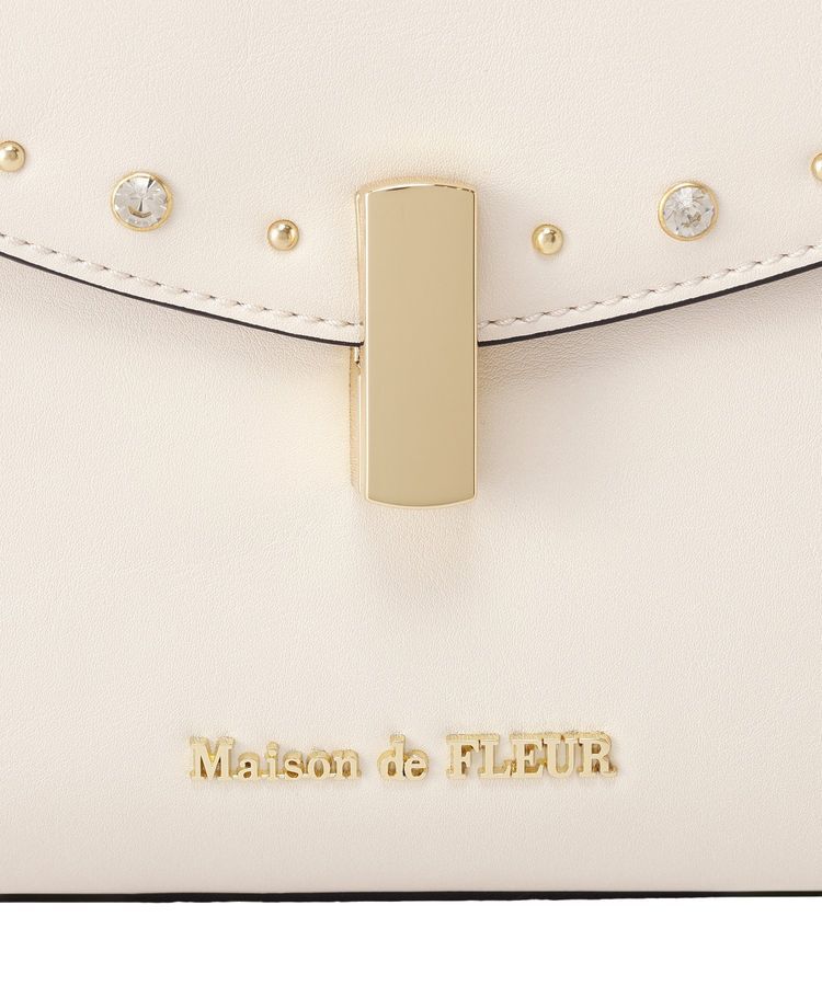Maison de FLEUR「スタッズフラップ2Wayバッグ」|ハンドバッグ|