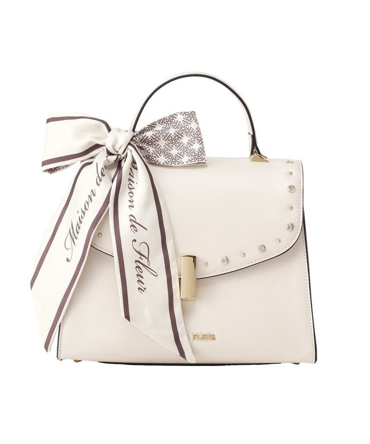 Maison de FLEUR「スタッズフラップ2Wayバッグ」|ハンドバッグ|